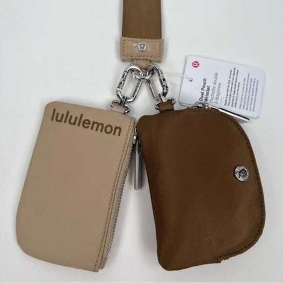 RARE! NWT Lululemon Dual Pouch Wristlet *Unisex - Allspice/Trench - Picture 3 of 11